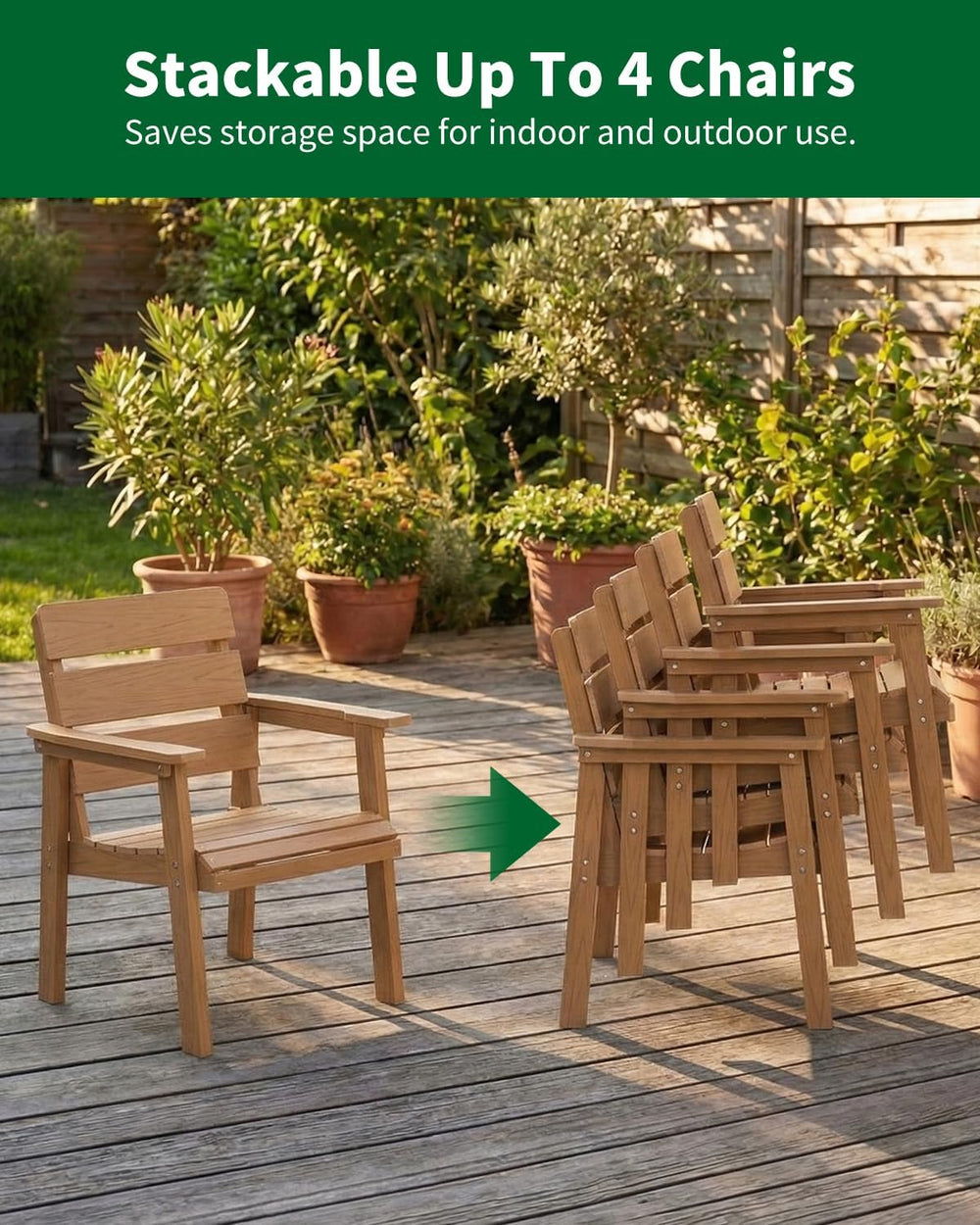 7-Piece Outdoor Dining Set, All-Weather HIPS Patio Table & Chairs for 6, ...