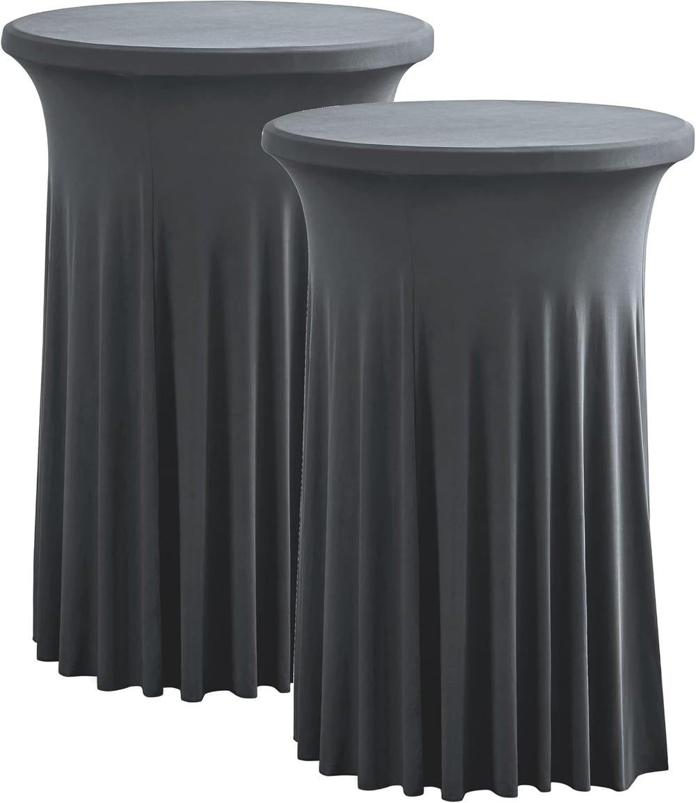2 Pack Highboy Cocktail Table Cover Skirt Tablecloth (32" x 43", Da...