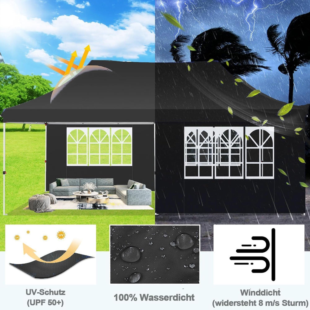 COBIZI 10x20 Pop Up Canopy Tent with Sidewalls, Waterproof Commercial Outdoor...