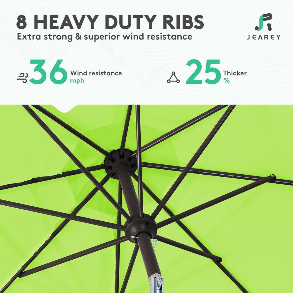 JEAREY 9FT Outdoor Patio Umbrella, Market Umbrella, Apple Green