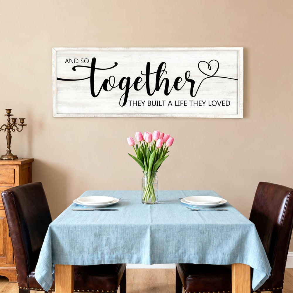 And So Together They Built A Life They Loved Decorative Rustic Sign & Pla...