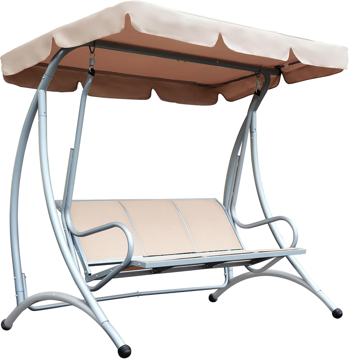 outsunny 3-seat outdoor porch swing chair patio swing, main product view