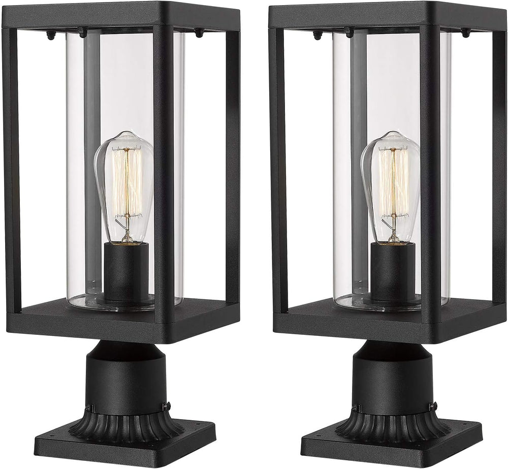 Beionxii Outdoor Post Lantern, 20inch Large Modern Lamp Post Light Fixture Ex...