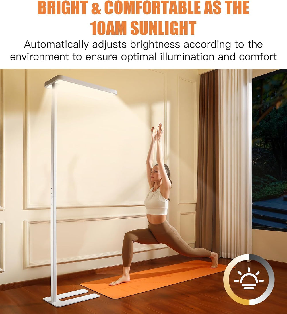 Pure Light Floor Lamp, Motion Sensor, 9500LM, 4000K, Dimmable