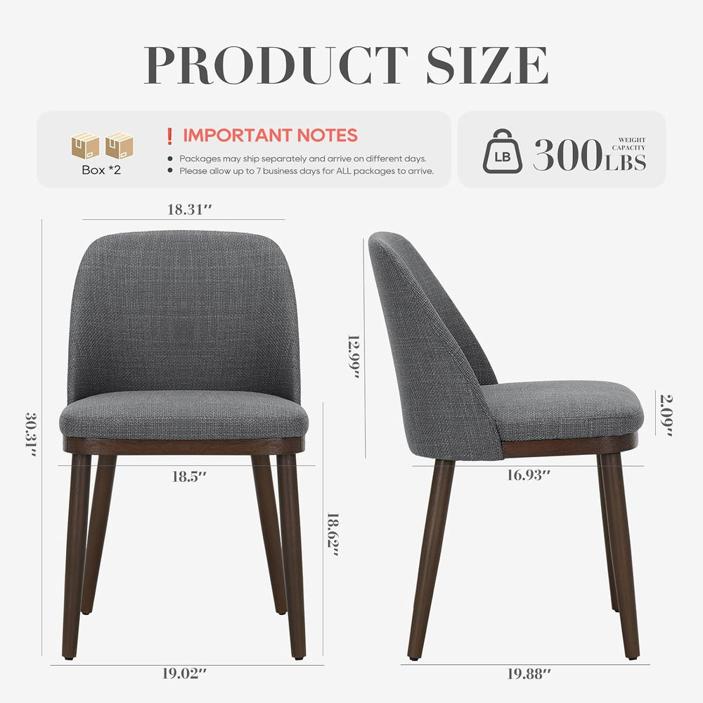 COLAMY Upholstered Dining Chairs Set of 4, Modern Kitchen Chairs with Back, L...