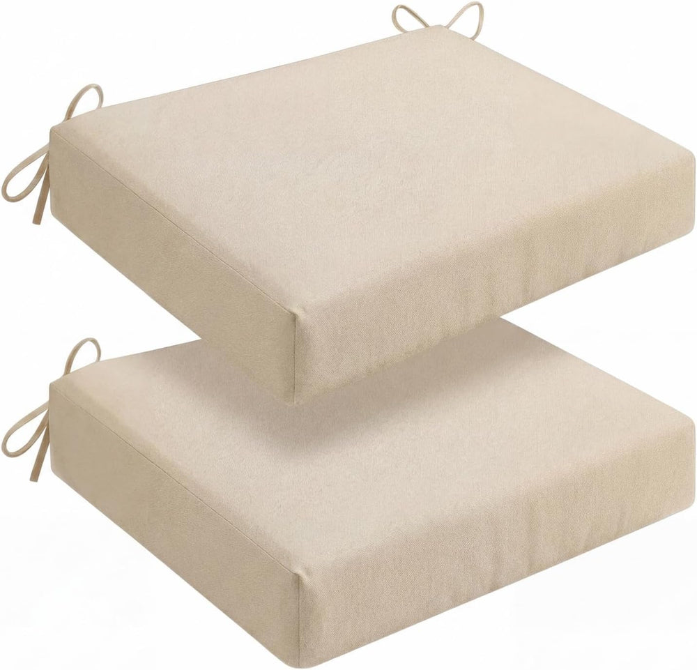 Patio Chair Cushions Set of 2 Sponge Filling Replacement Waterproof Patio Cus...