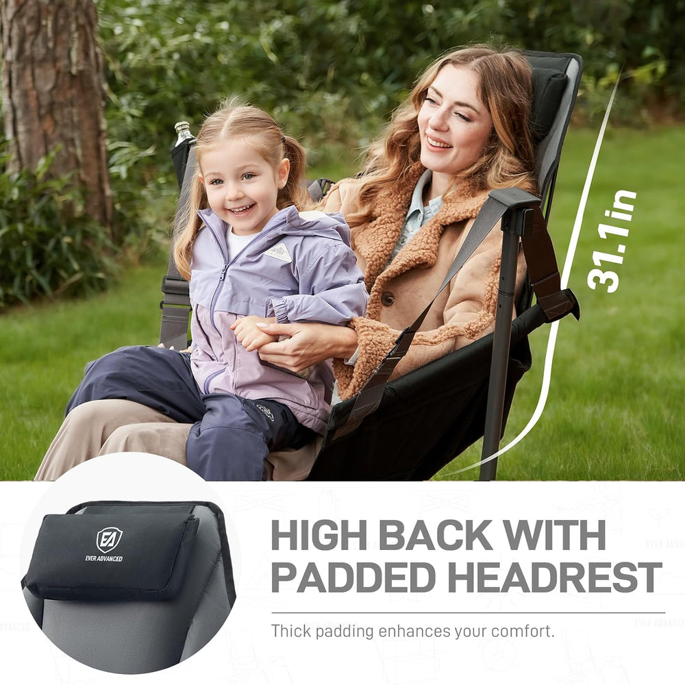 EVER ADVANCED Padded Oversized Hammock Camping Chair, Compact Heavy Duty Swin...
