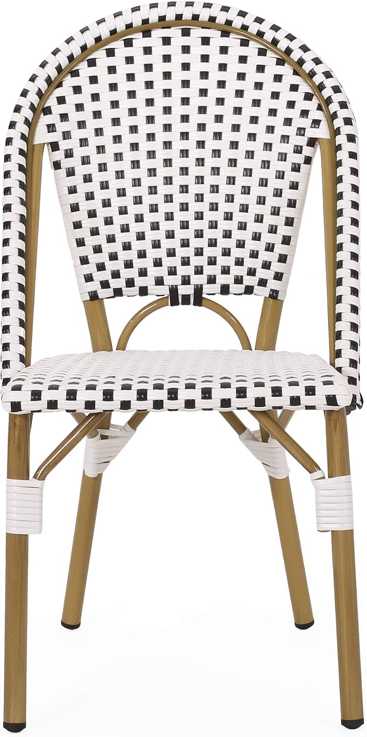 Christopher Knight Home Philomena Outdoor French Bistro Chair (Set of 4), Bla...