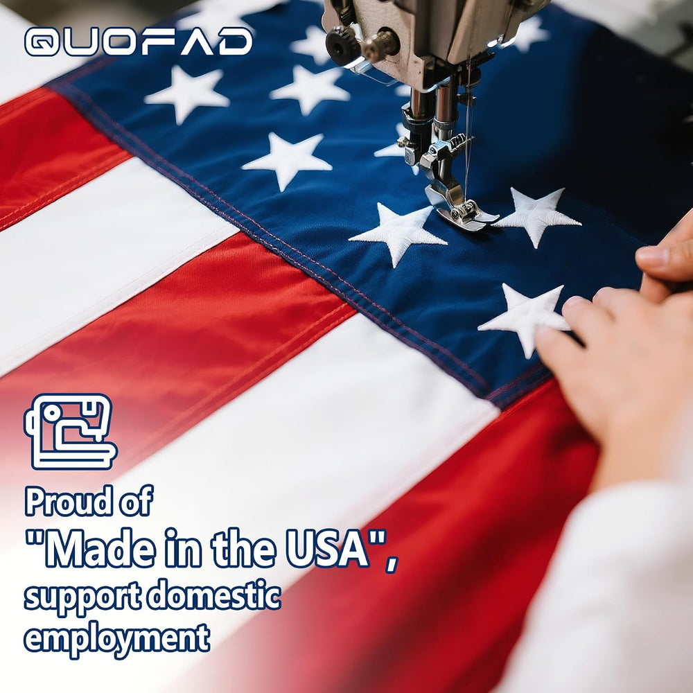 Made in the USA American Flag 3x5 Outdoor Heavy Duty,Sturdy Durable Nylon Ame...