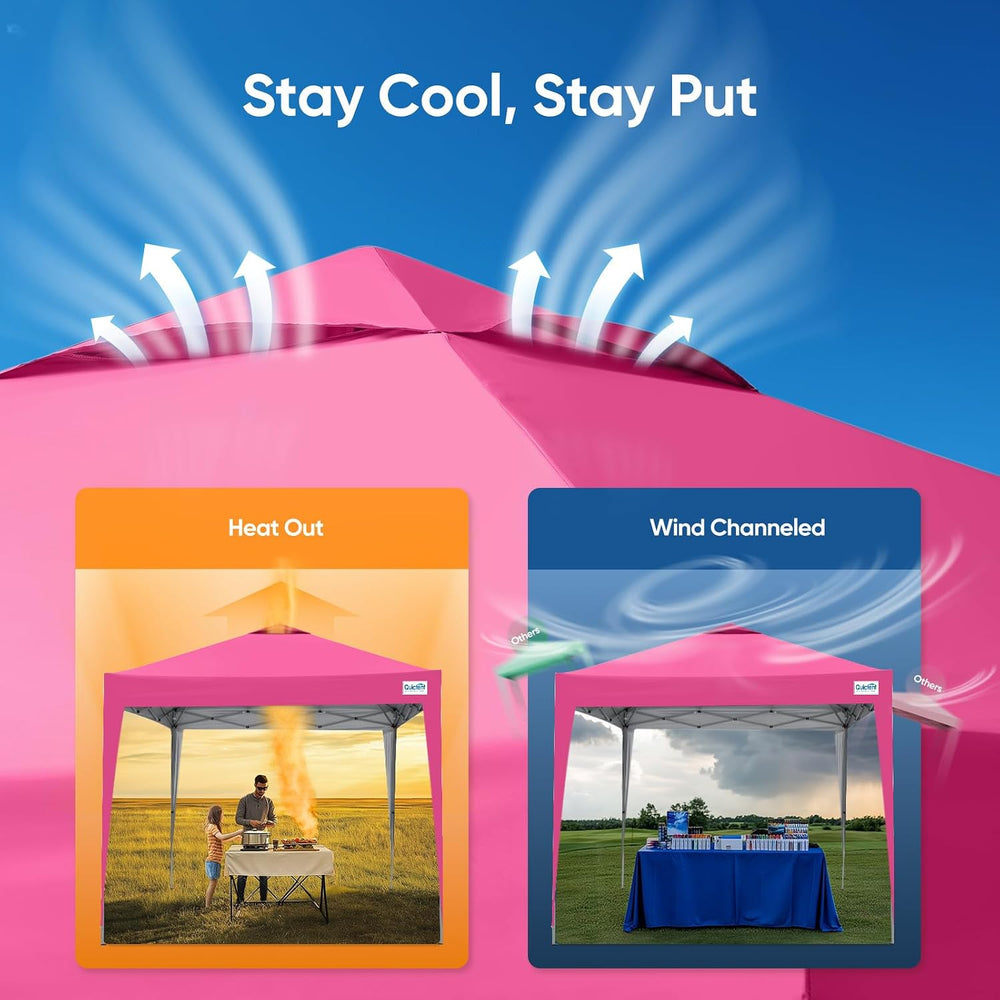Quictent 10x10 Pop Up Canopy Tent Without Sidewal