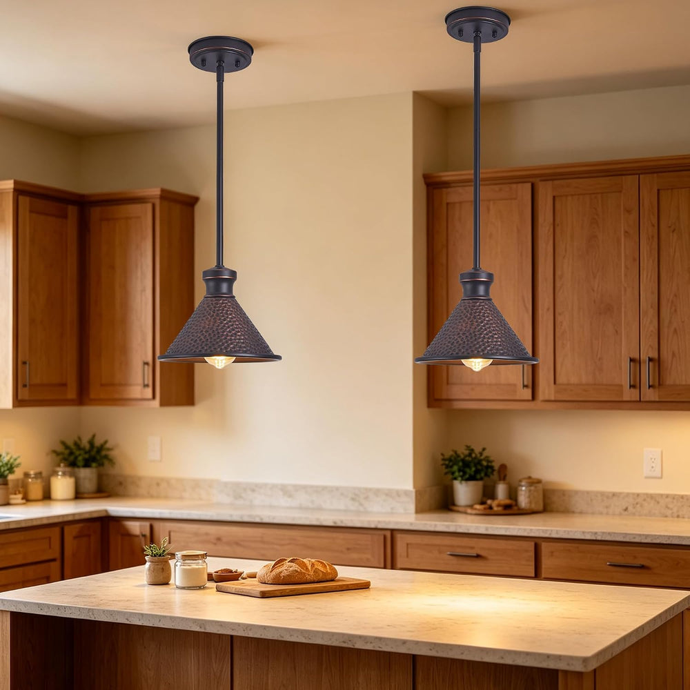 Tarentlight Industrial Pendant Light 2 Pack, Kitchen Lights Ceiling Hanging,O...