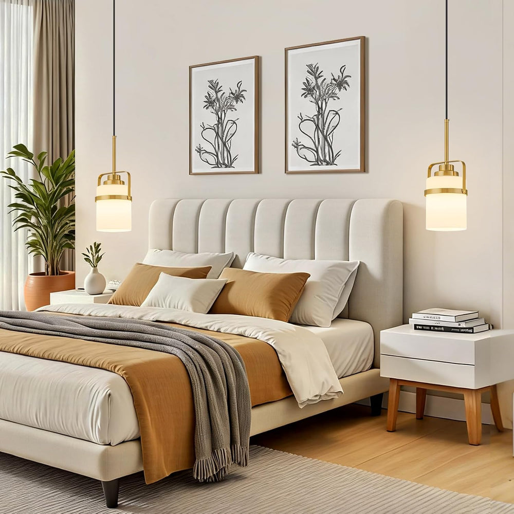 Modern Brass Pendant Lights Kitchen Island Light, Adjustable Hanging Light Fi...