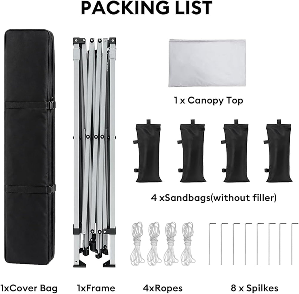 SANWAY 10x10 Pop up Canopy Tent, One-Button, Outdoor Instant Canopy Protable ...