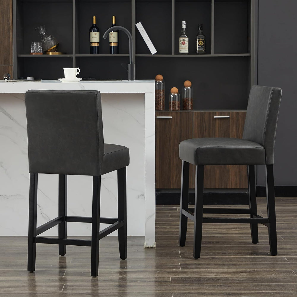 26'' Modern Bar Stools, Counter Height Bar Stools, Black