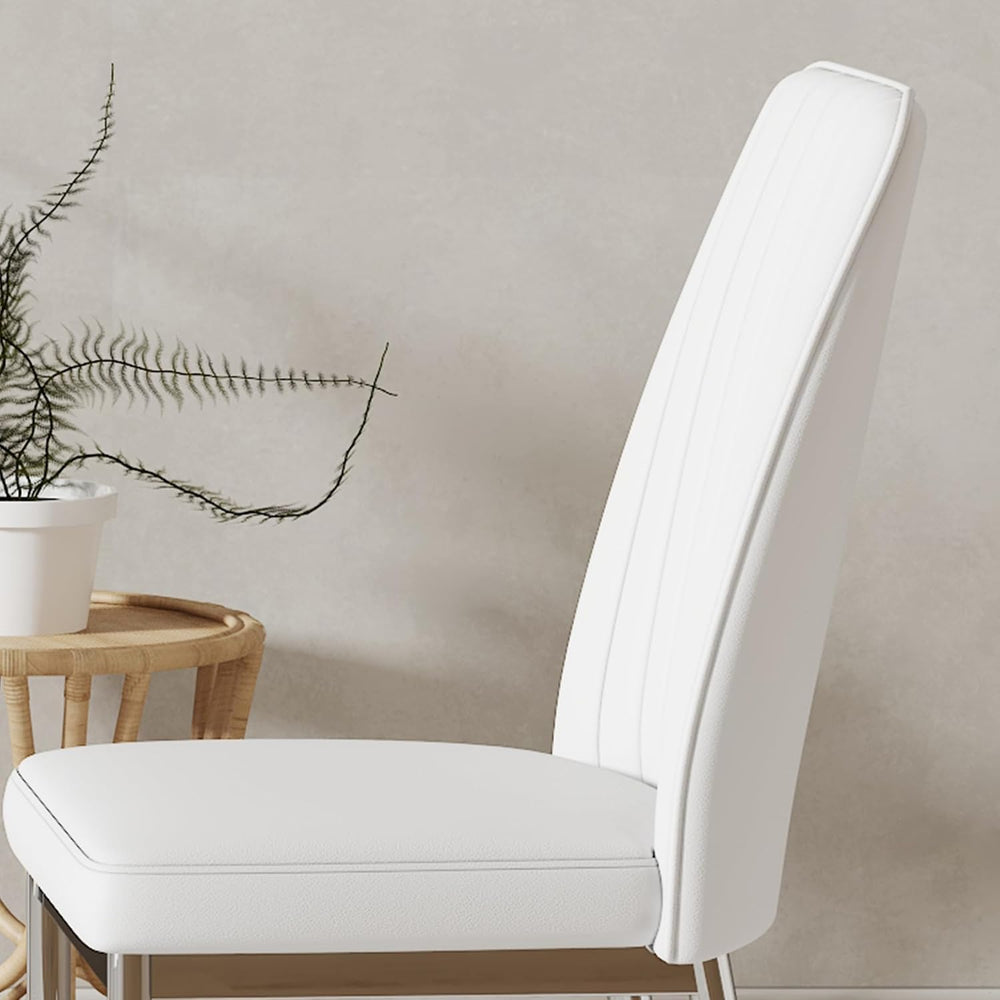 Modern Dining Chairs Set of 6,Dining Room Chairs Set of 6 with PU Leather and...