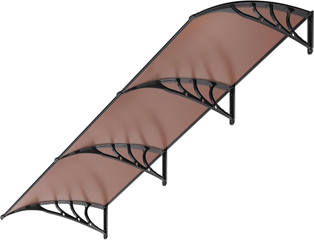VIVOHOME Polycarbonate Window Door Awning Brown 38 Inch x 115 Inch