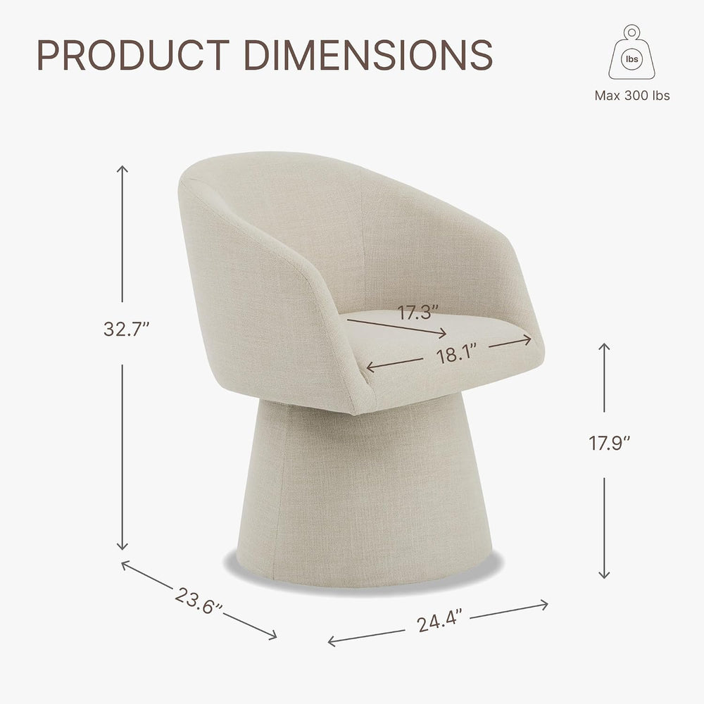 KISLOT Swivel Dining Chairs Modern Accent Armchair Side Deskchair for Diningr...