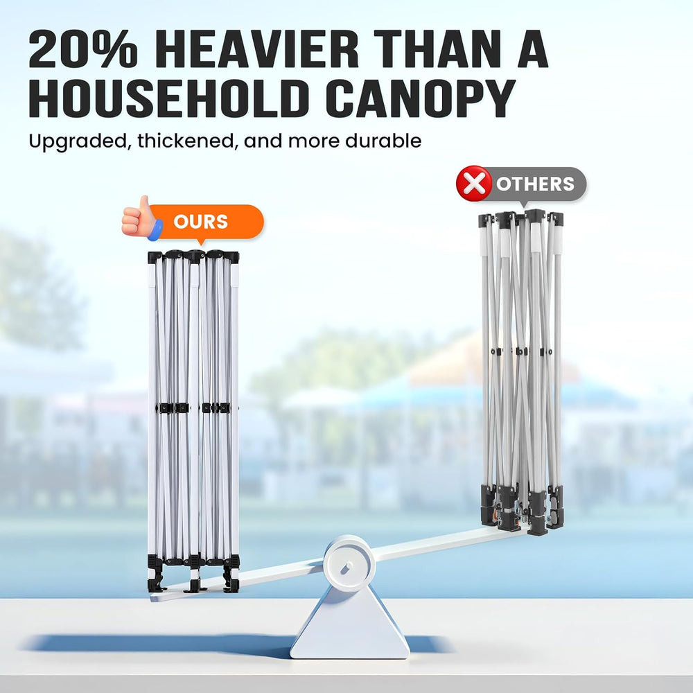 Quictent 10x20 Heavy Duty Pop up Canopy Tent with Wheeled Bag
