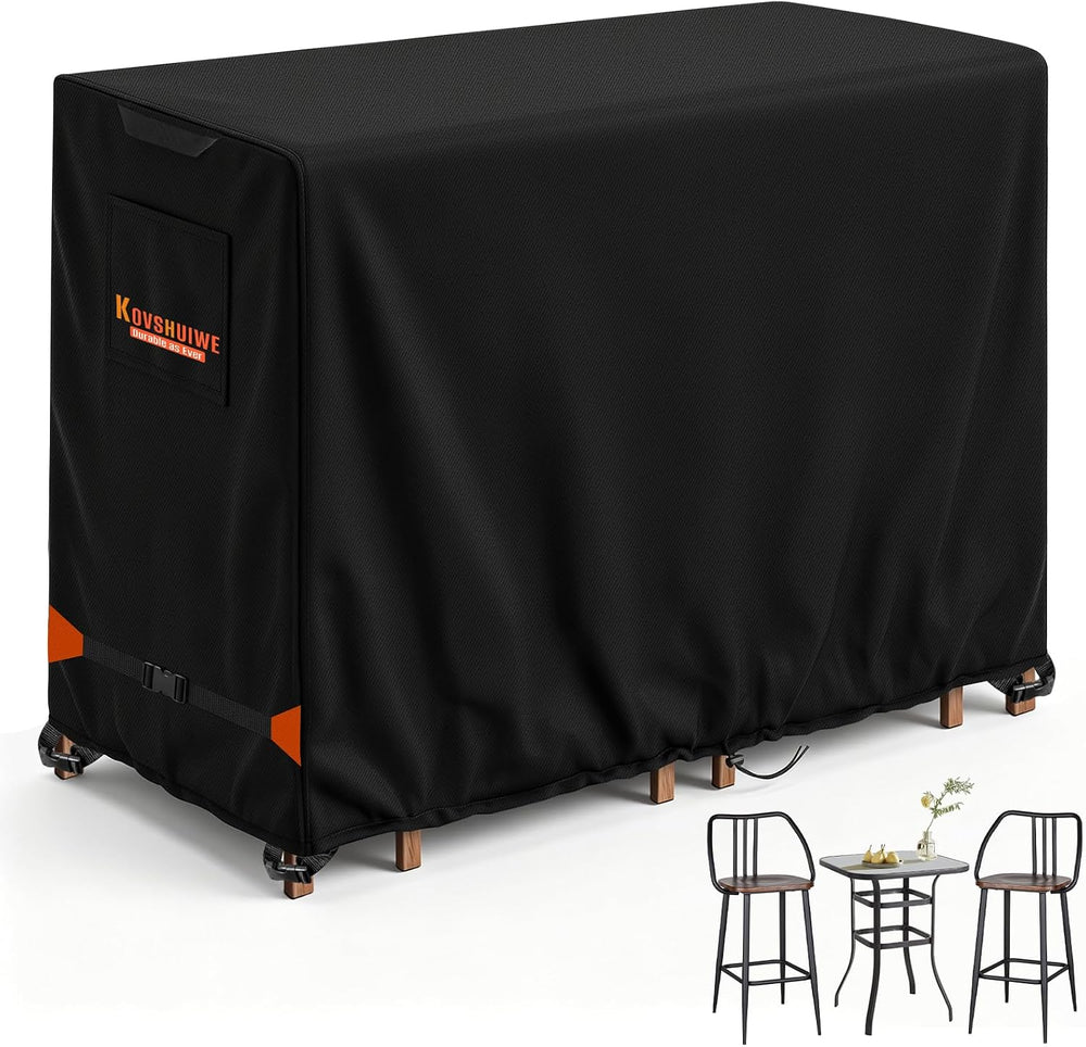 Patio Swivel Bar Set Covers for Bistro Sets 3 Piece Table and Chairs