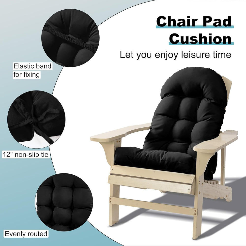 Adirondack Chair Cushion, Rocking Chair Cushion 44x19.4x4 inch, High Back Pat...
