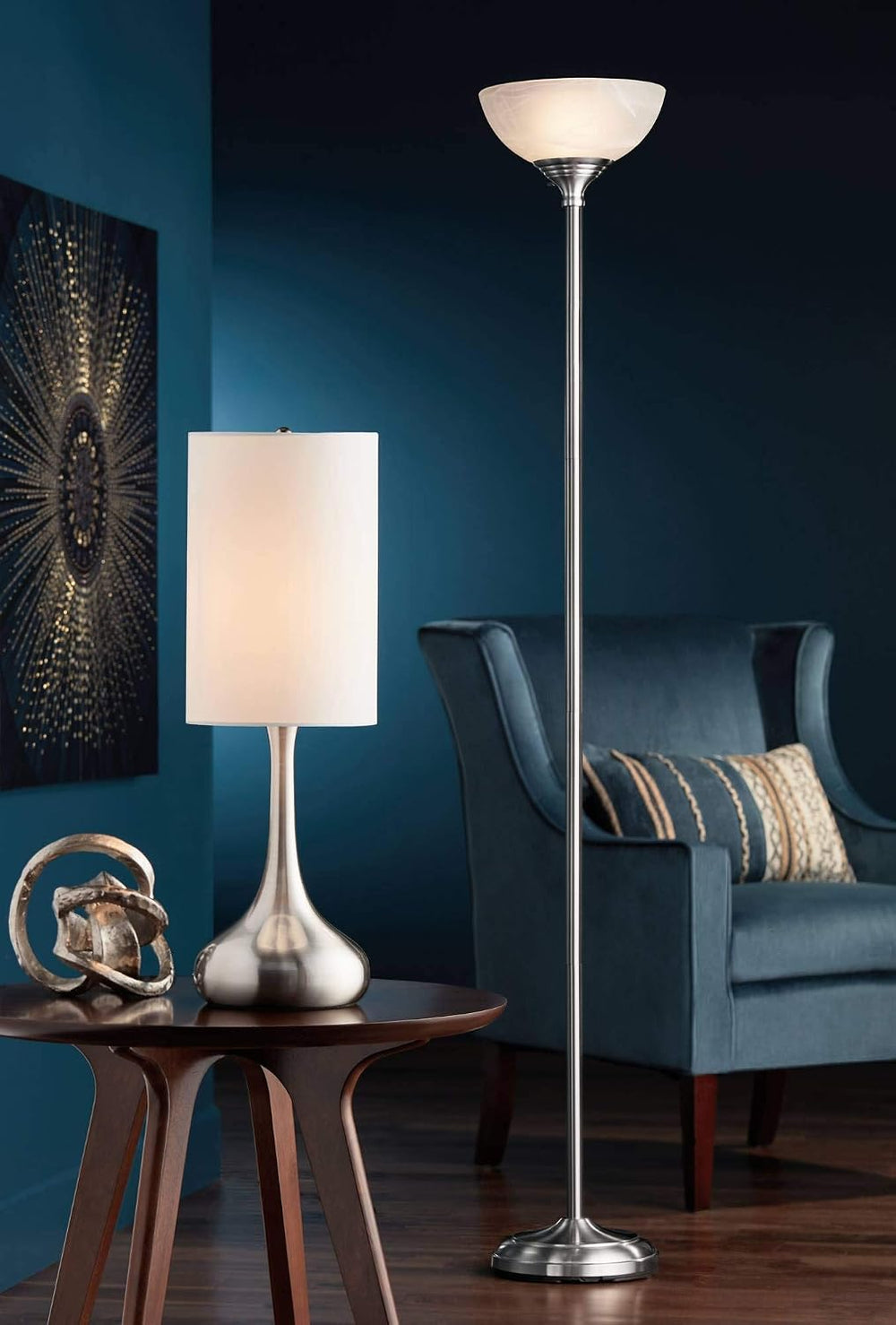 Moderne Droplet 24 1/2" High Table Lamp Silver Brushed Nickel Modern