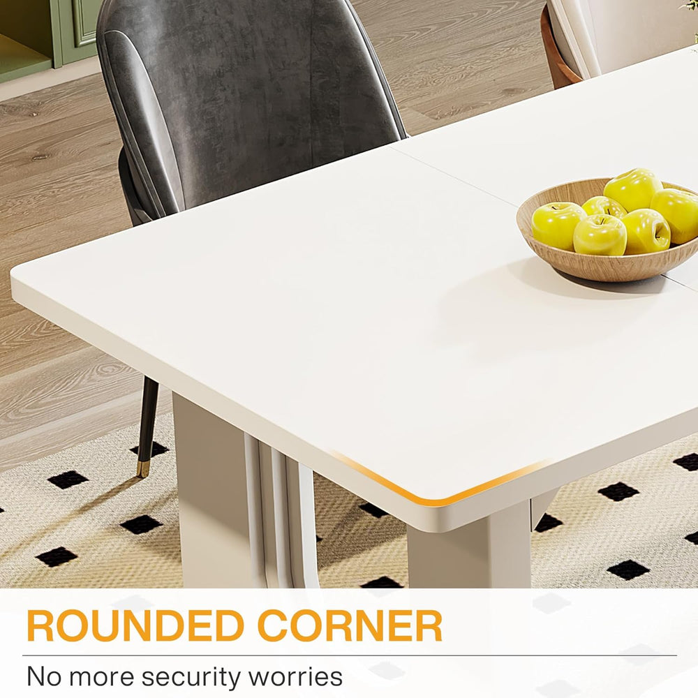 Tribesigns Modern Dining Table for 6 to 8 People, 71" Large Kitchen Dini...