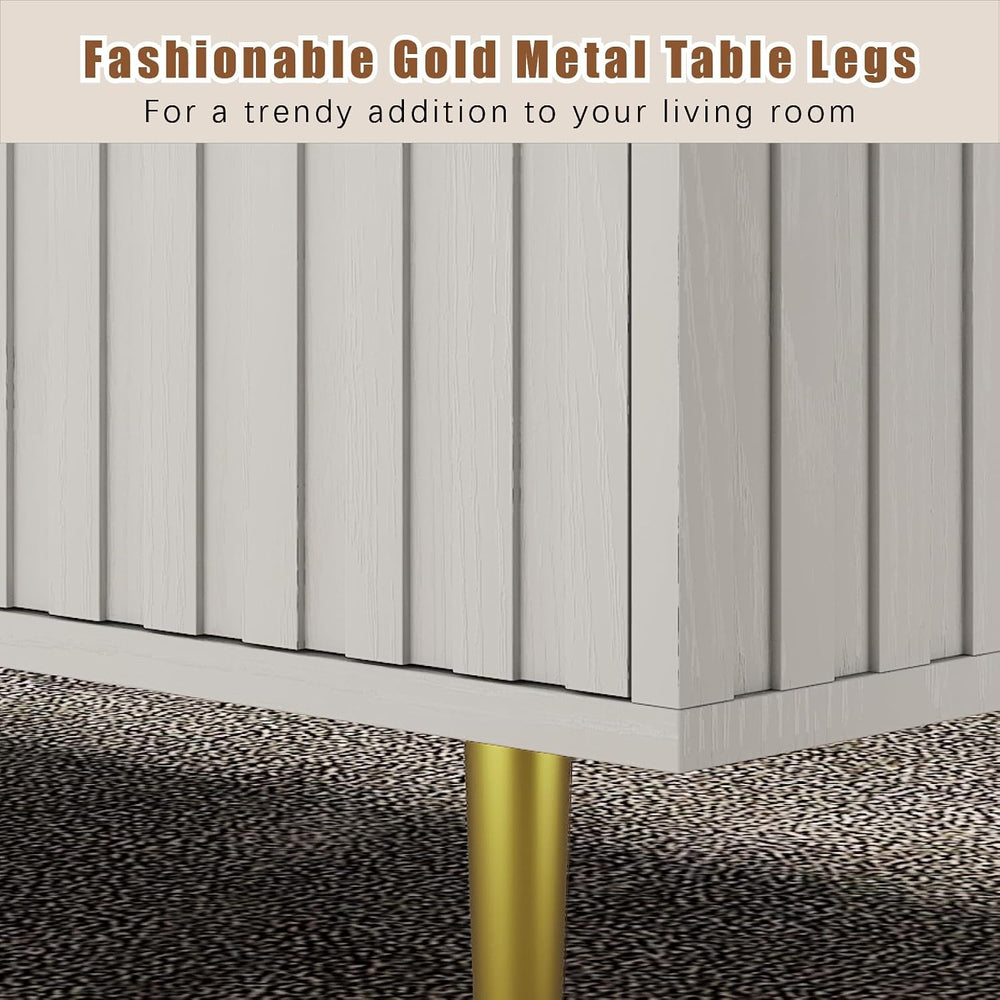 HedoAjim Modern Coffee Table with Storage with 2 Big Drawers, White Rectangle...