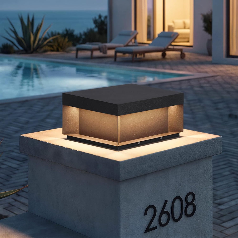 11.8'' Outdoor Post Lights Hard Wired, AC100-240V Outdoor Pillar Light