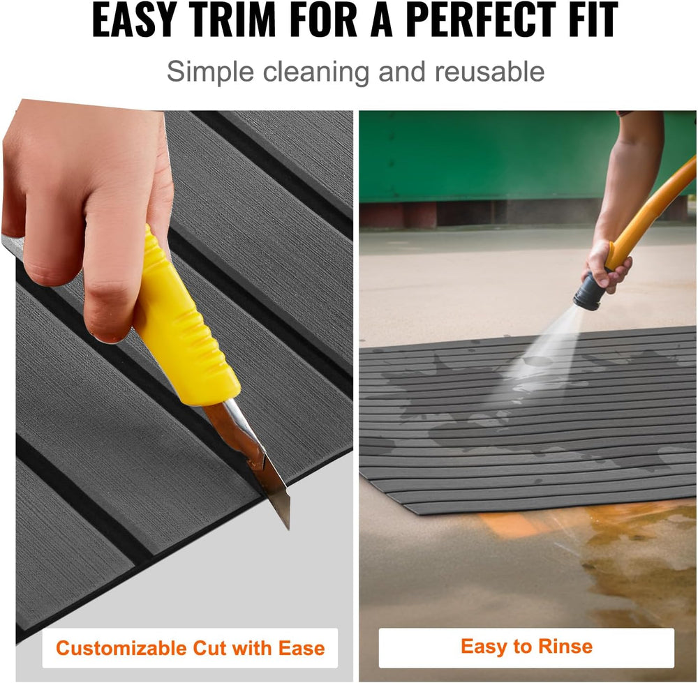 VEVOR Boat Flooring, EVA Foam Boat Decking 94.5" x 17.7", Non-Slip ...