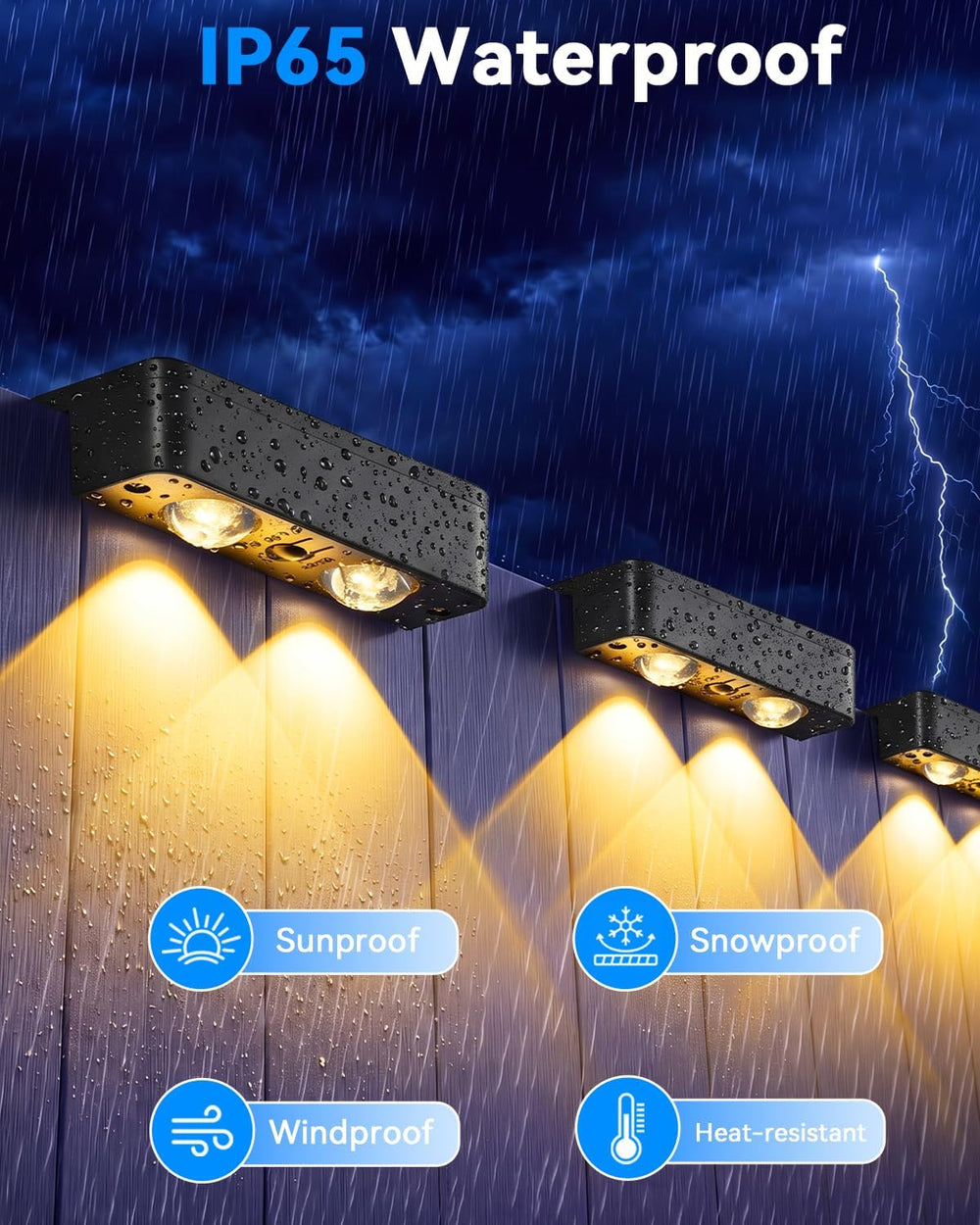 Fence Lights Solar Powered with Remote 16 Pack, 60 Lumen 9 Fixed Colors