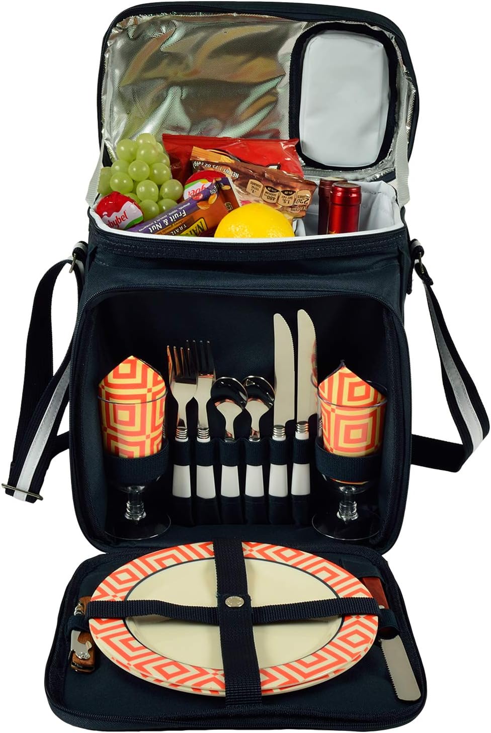 Picnic at Ascot Insulated Picnic Basket/Cooler Fully Equipped with Service fo...