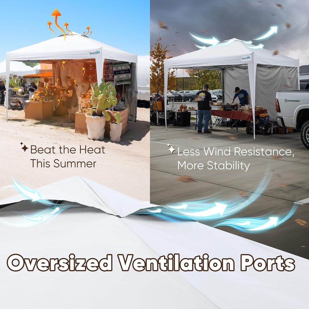 Quictent 10x10 Pop Up Canopy Tent with 1 Sidewall