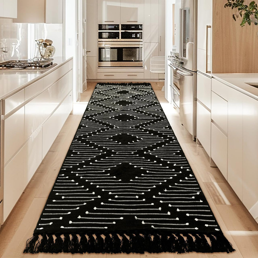 Tritard Boho Runner Rug 2x12 - Washable Extra Long Hallway Rug with Tassel, W...
