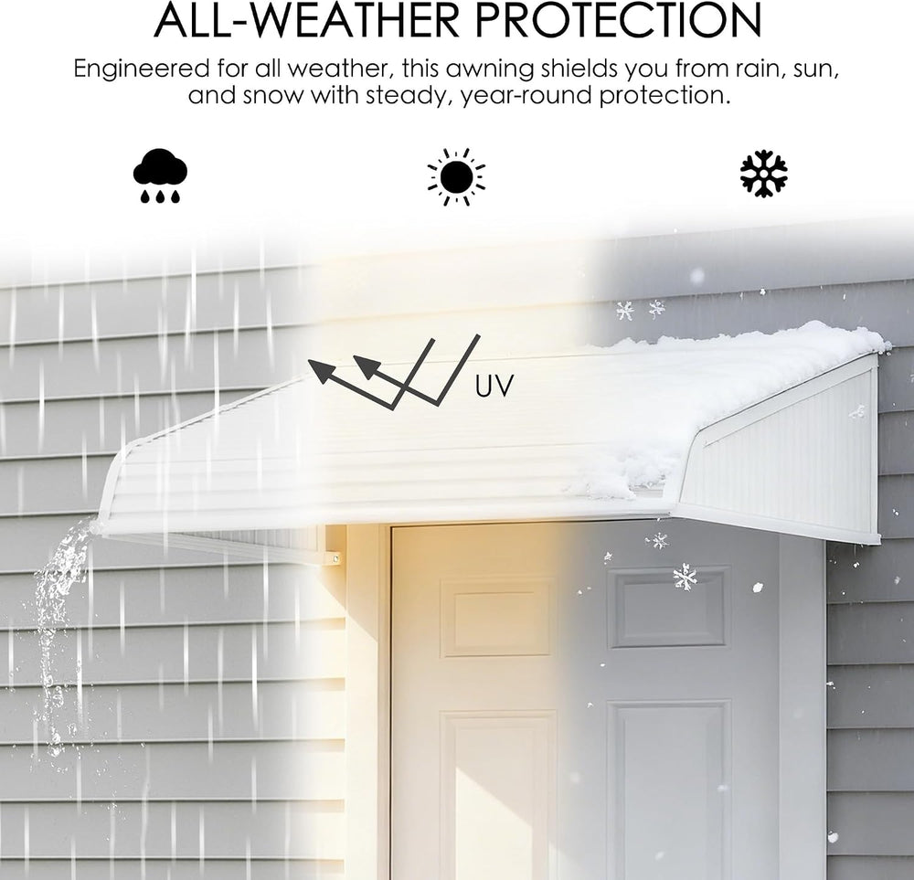 Kozyard Window Awning 42''W x 40''D with 2 Side Wings