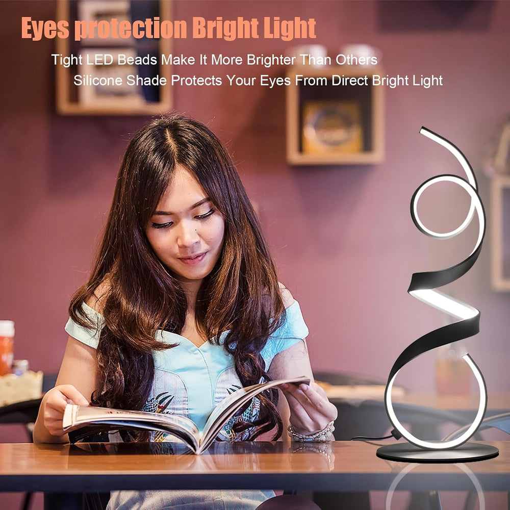 20W 3 Colors Remote Control Dimmable LED Art Table Lamp 21.4 Inch with Touch ...
