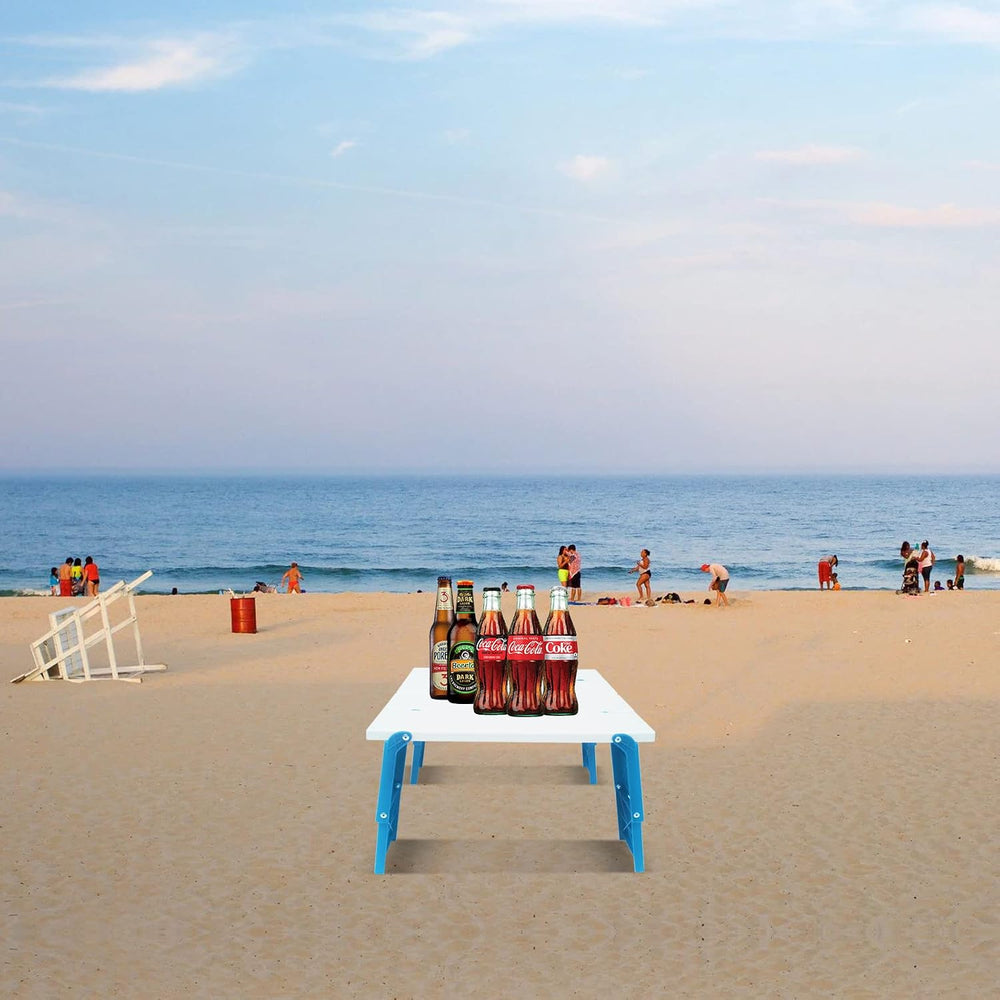 Modern-Depo 15.9"x14.2"x9.6" Large Portable Folding Beach Tabl...