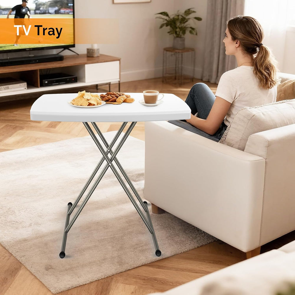 VINGLI Small Adjustable Folding Table, 13.8 in-28 in Height Personal Laptop T...