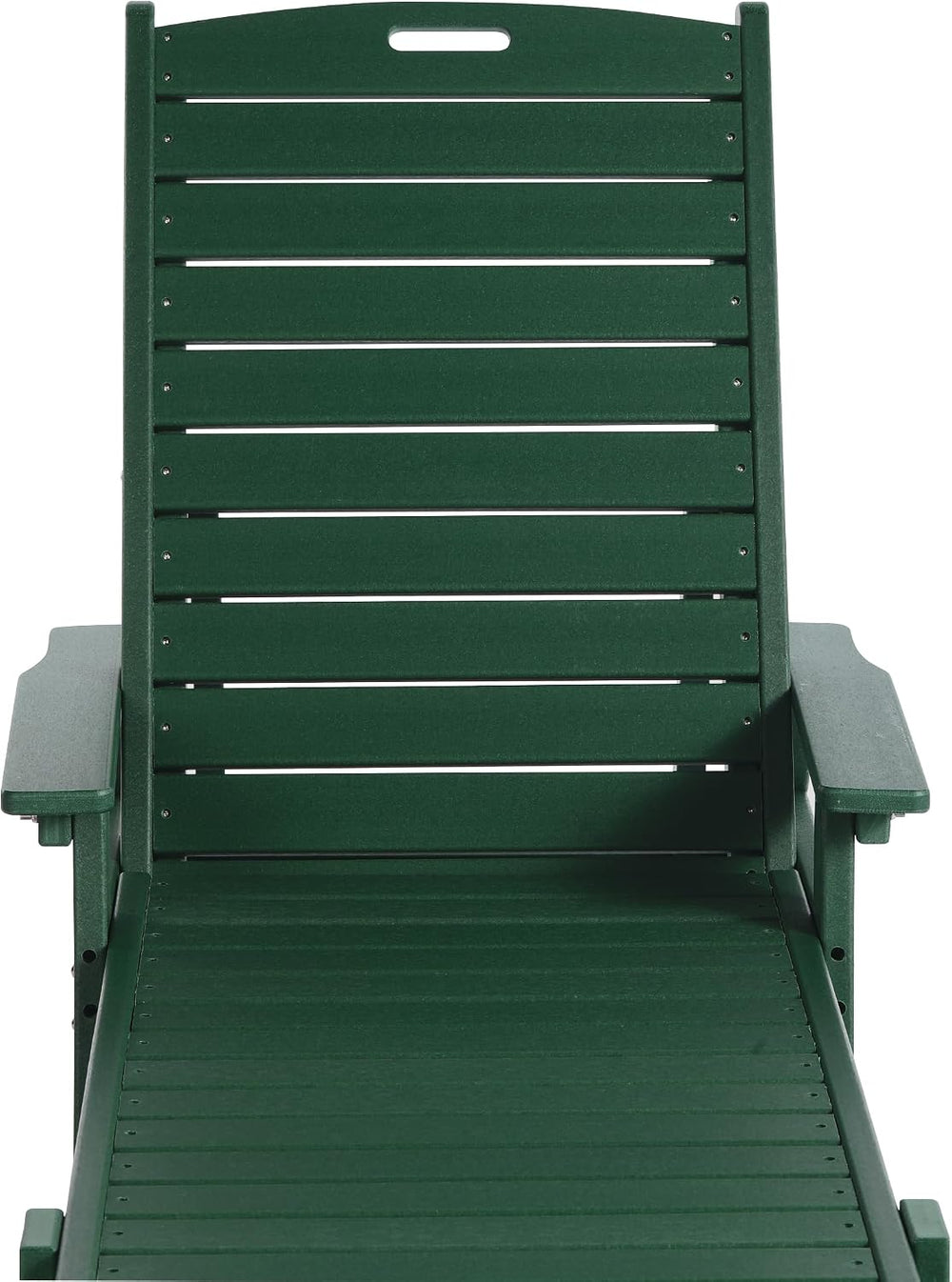 HDPE Laguna Poly Reclining Chaise Lounge, Dark Green