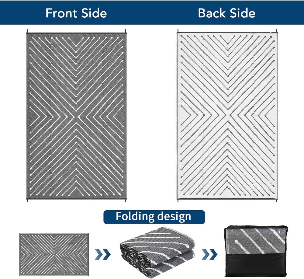 Garvee 8x10 Outdoor Patio Carpet Reversible Waterproof, Large Portable RV Cam...