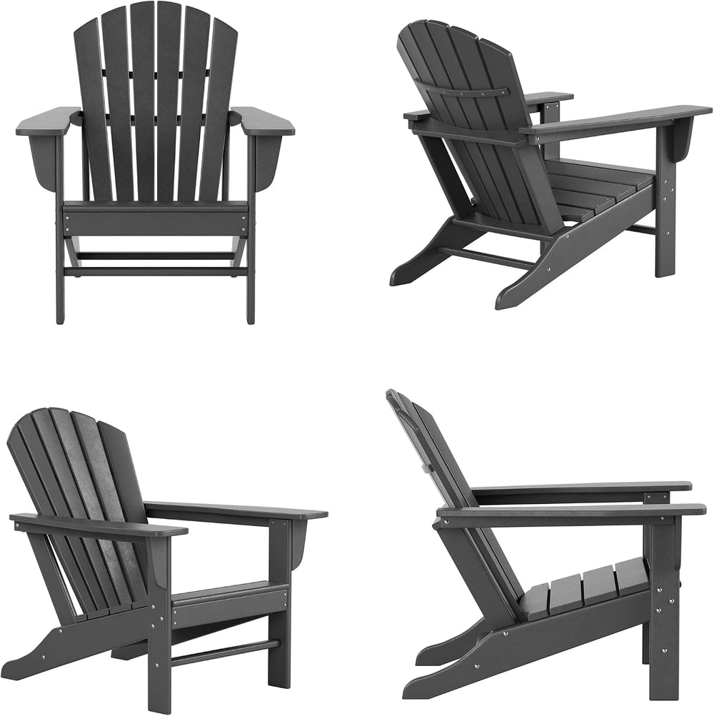 WestinTrends Dylan Outdoor Adirondack Chair (Set of 4), Gray