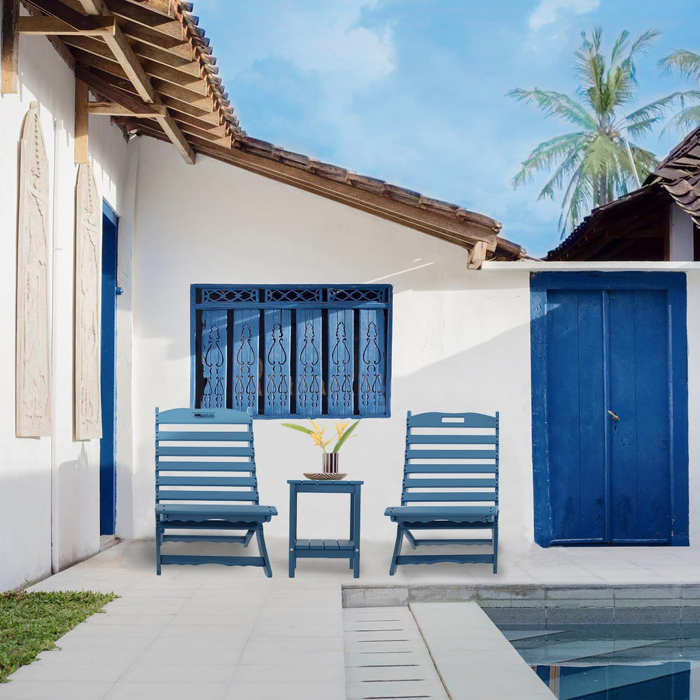 IVY&LANE Portable Xavier-Chairs Set of 2 | Folding-Adirondack-Chair | Wav...