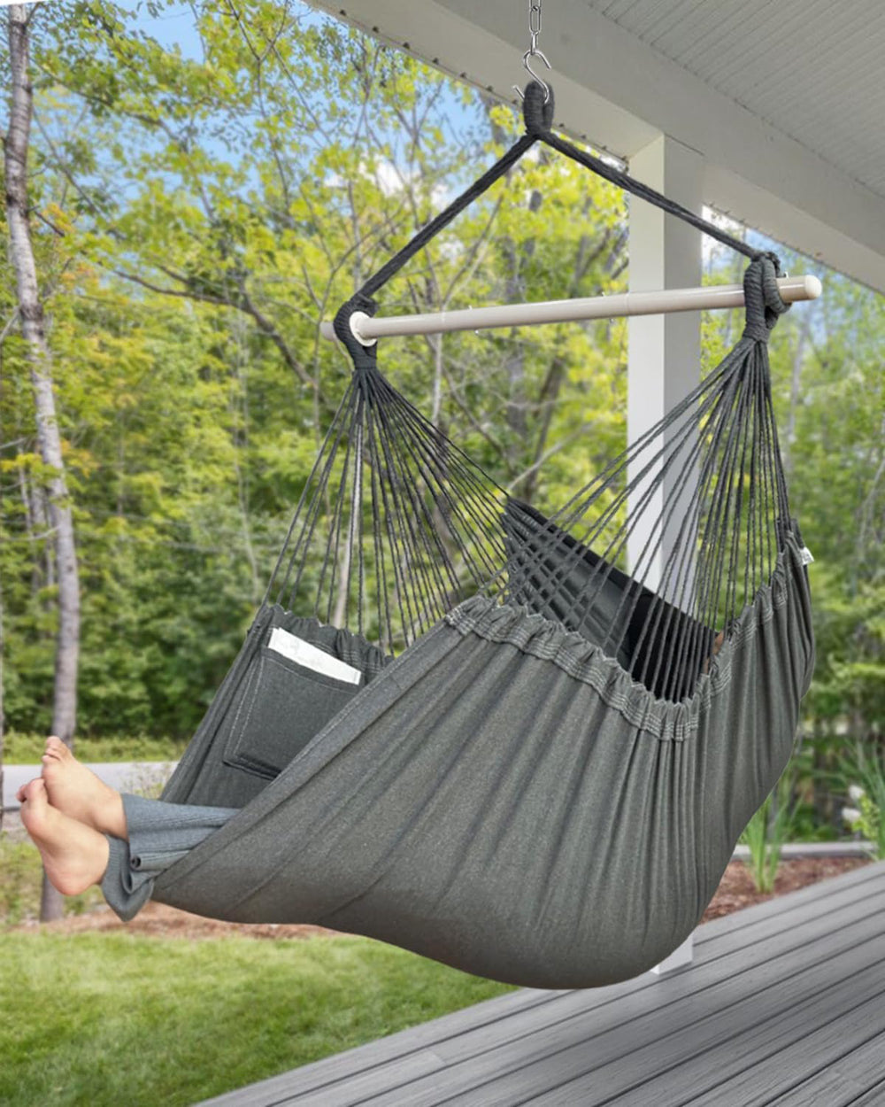 Lulladle Hammock Chair XXL with 2 Cushions, 500 lbs, All Hardware Included
