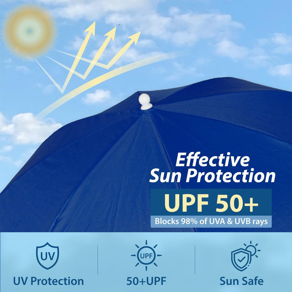 AMMSUN Chair Umbrella with Universal Clamp Adjustable 47 inches and 360° Swiv...