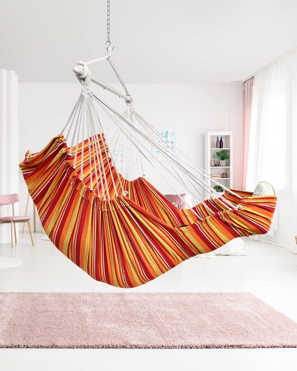ADVOKAIR Hanging Hammock Chair Large Swing Chair with Foot Rest and Hardware,...