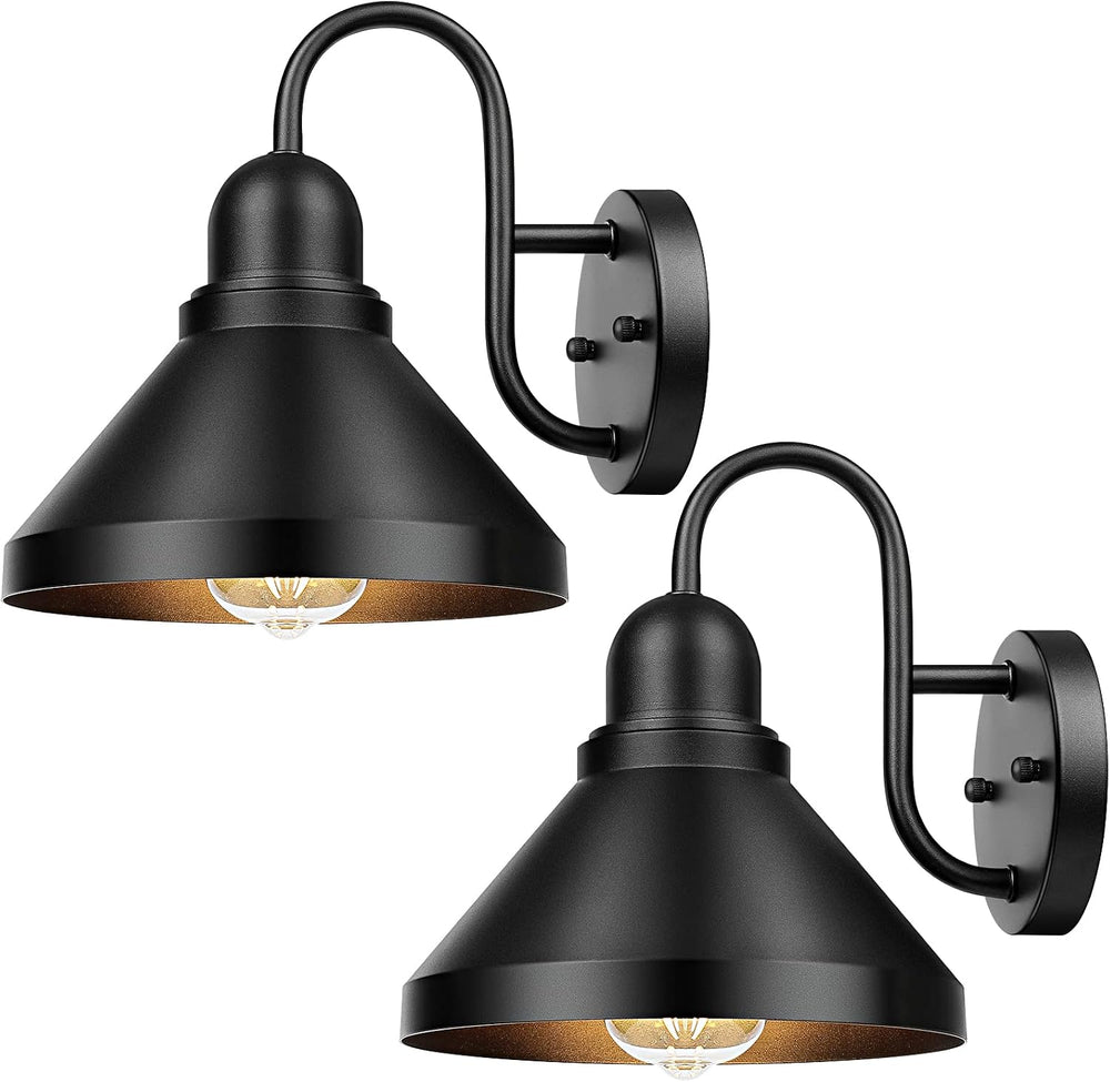 Brightever Gooseneck Outdoor Light Fixtures, 2-Pack Farmhouse Barn Lights for...