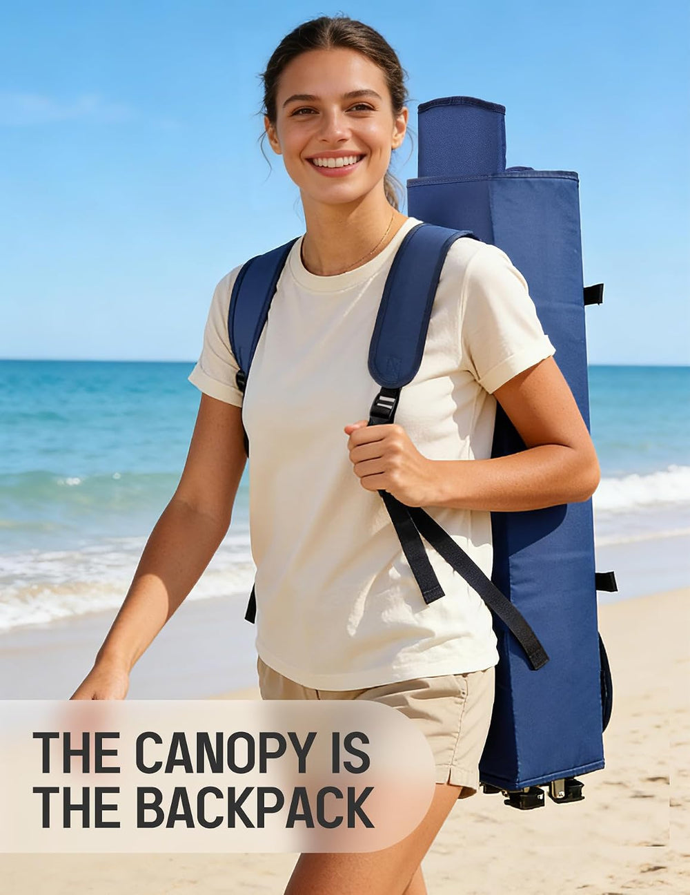 EO Living Folding Canopy Chair with Built-in USB Fan (Battery Not Included)