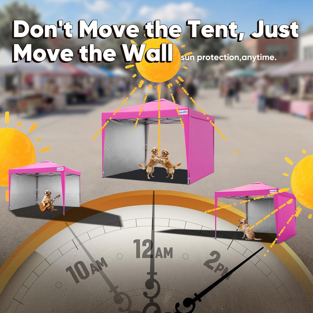 Quictent 10x10 Pop Up Canopy Tent with 2 Sidewalls