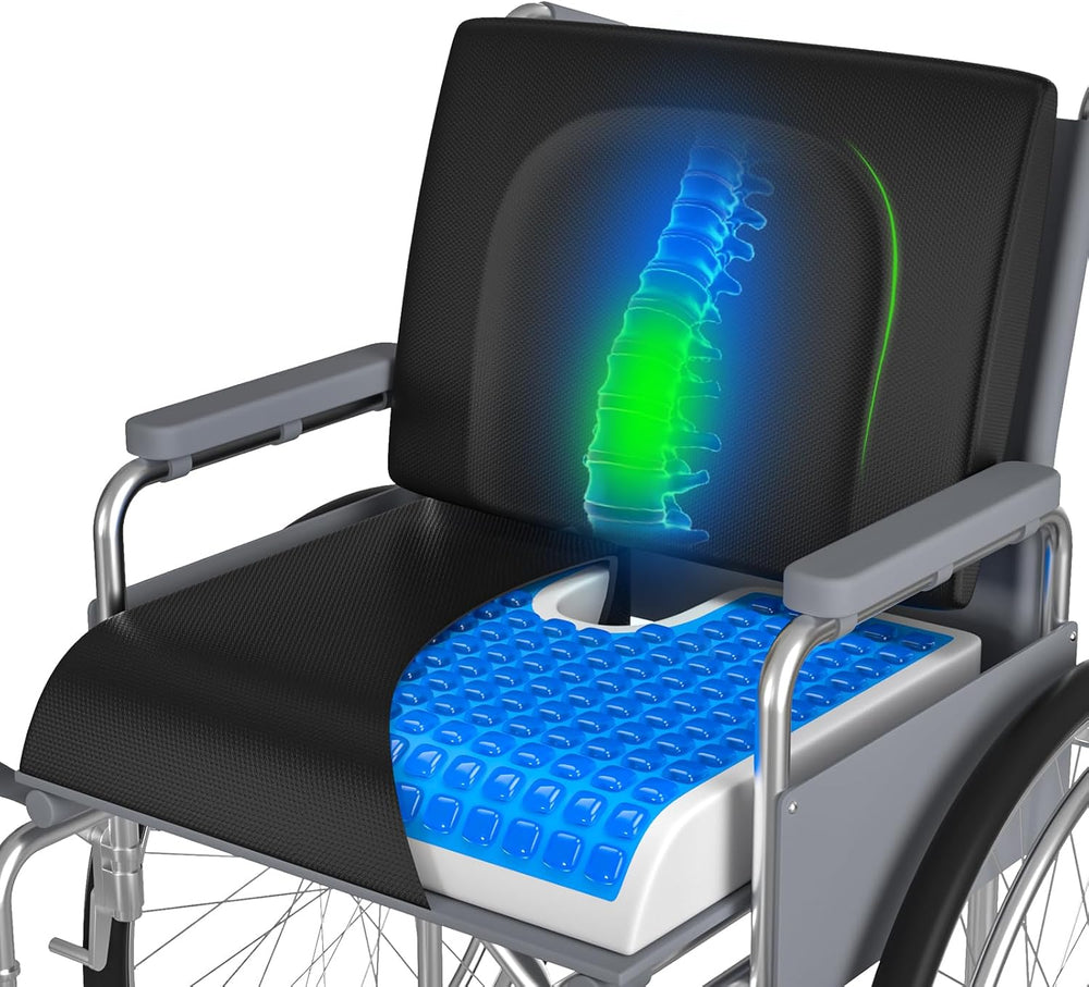 Wheelchair Cushions, 18''x16''x 3'' Gel Wheelchair Se...