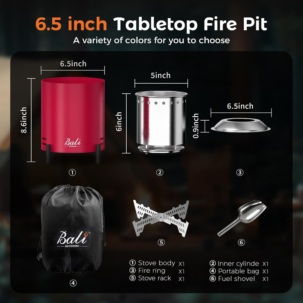 BALI OUTDOORS 6.5 inch Tabletop Fire Pit Round