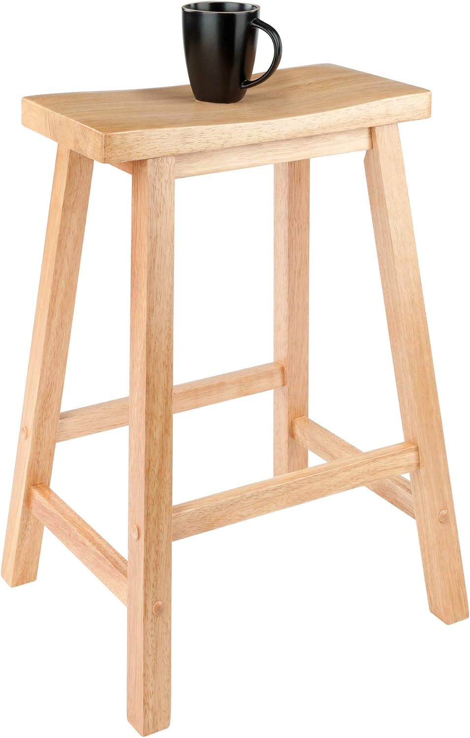 Winsome Satori Saddle Seat Counter Stool, Natural, 24"
